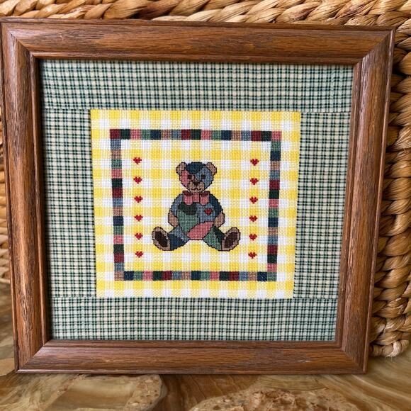 Framed Quilted Bear - Picture 1 of 5
